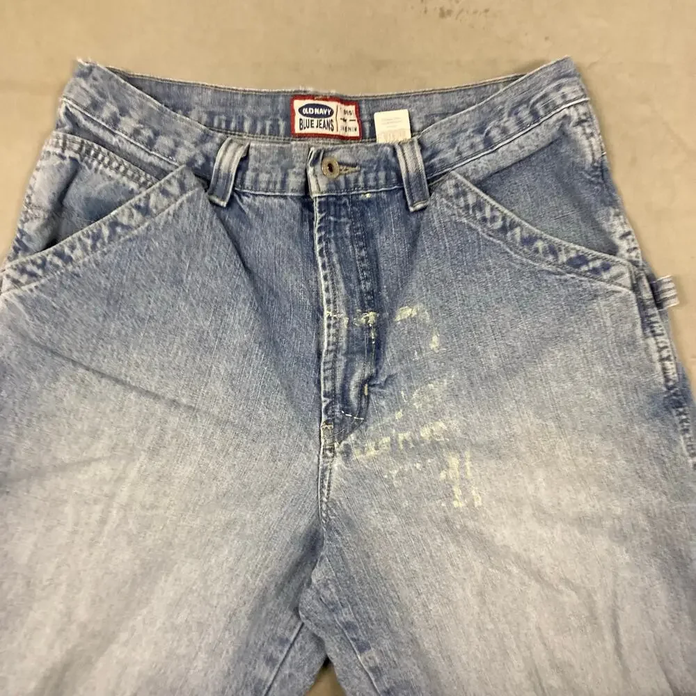 vintage baggy old navy cargo painter carpenter jeans 34x34